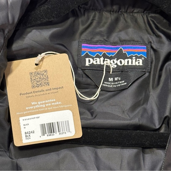 Patagonia NWT Men’s M Black Nano Puff Vest Insulated Wind Proof Gorpcore *READ* - Picture 3 of 6